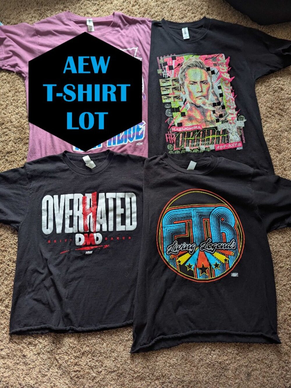 AEW T-Shirt Lot, Sz M